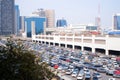 BTS Chatuchak Parking, Free parking at no charge. Royalty Free Stock Photo